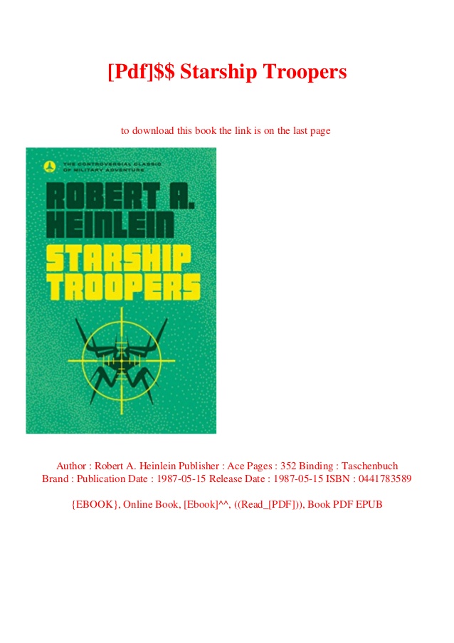 Starship troopers robert heinlein pdf